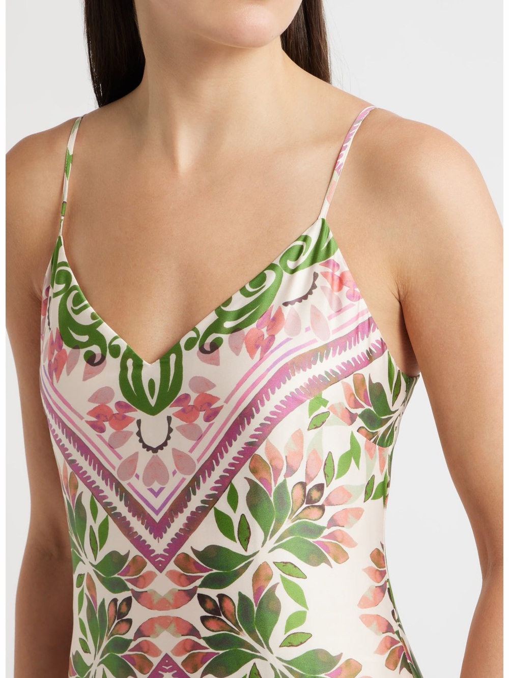 NWT Parker Print Tiered Sleeveless Maxi Dress in Vanilla Cream sz 10 - Picture 3 of 12